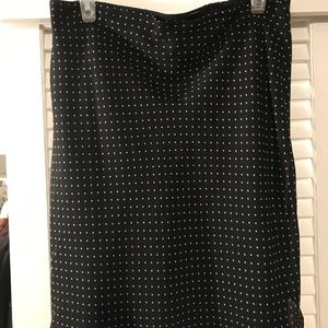 Black w/ white polka dot skirt